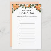 Papier Little Cutie Baby shower Devine The Baby Food Game (Devant / Derrière)