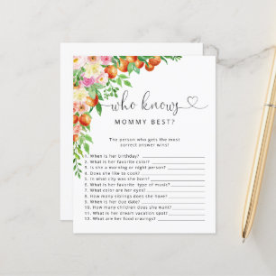 Papier Little Cutie baby shower Qui connaît maman Meilleu