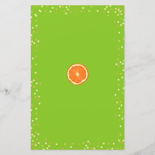 Papier Little Cutie sur le chemin Orange Clementine Baby (Dos)