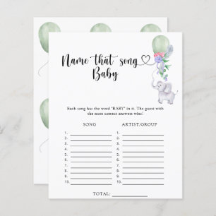 Papier Little Elephant Nom que Baby Song