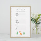 Papier Little Fox Baby Word Scramble Jeu (Debout devant)