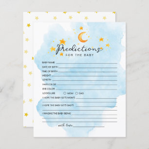 Papier Little Lion C'est un garçon Aquarelle Bleu Prédict