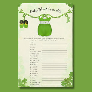 Papier Little Lucky One Shamrock Baby Girl Word Search