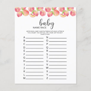 Papier Little Peach Baby jeu de course de nom