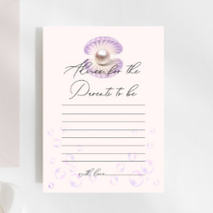 Papier Little Pearl Purple Shell Baby shower Conseil Jeu