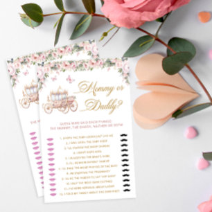 Papier Little Princess Maman ou papa Baby shower Jeu