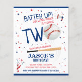 Papier Little Rookie Baseball Budget 2e Invitation d'anni (Devant)