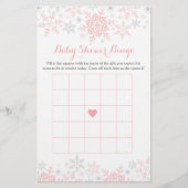 Papier Little Snowflake Baby shower Jeu de Bingo (Devant)