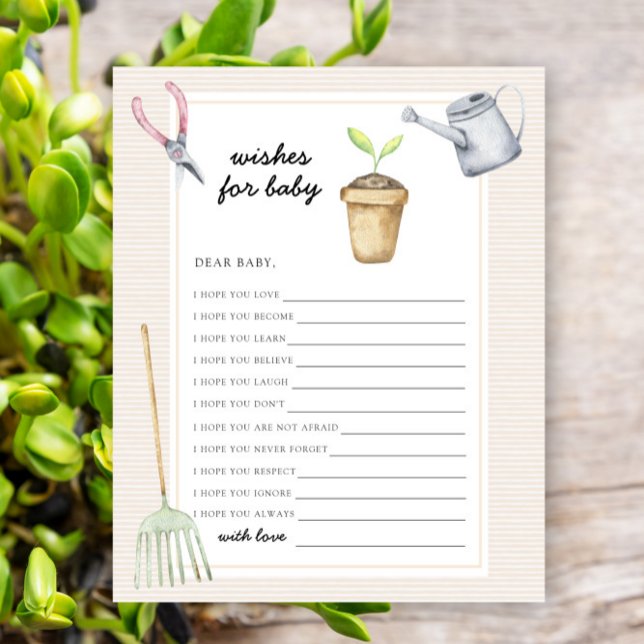 Papier Little Sprout Baby shower - Voeux pour bébé (Créateur téléchargé)