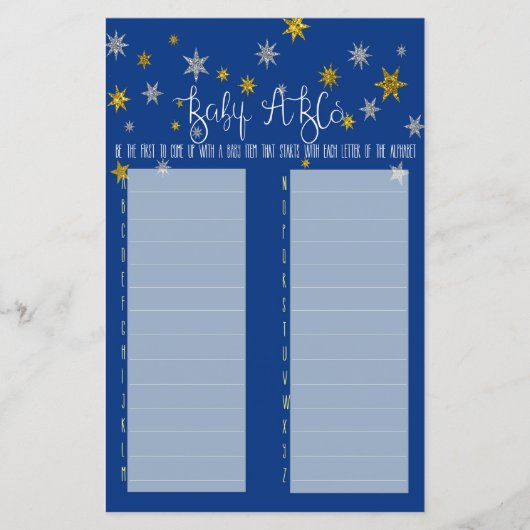 Papier Little Star Baby ABC jeu (Devant)