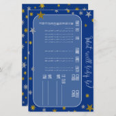 Papier Little Star Baby Predictor Baby shower Jeu (Devant / Derrière)