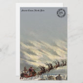 Papier Livraison spéciale du pôle Nord par Sleigh (Devant / Derrière)