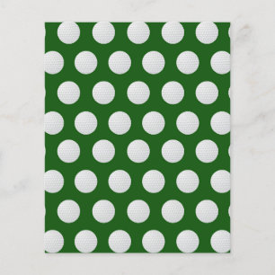 Papier Livre de Golf - Green Golf Ball Motif
