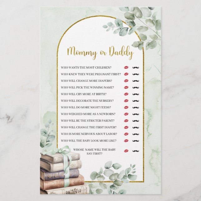 Papier Livre de verdure Jeux pour papa ou maman (Devant)