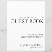 Papier Livre d'invité simple classique (Devant)