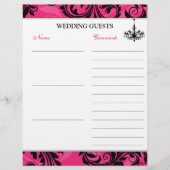 Papier Livre d'or du lustre blanc rose (Devant)