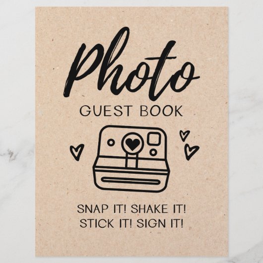 Papier Livre d'or photo enseigne de mariage (Devant)