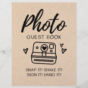 Papier Livre d'or photo pancarte de mariage