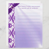 Papier Livre d'or violet (Devant / Derrière)