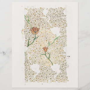 PAPIER LIVRE D'ORDINATEUR : WILLIAM MORRIS : GARDEN TULIP