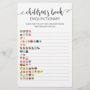 Papier Livre pour enfants Emoji Pictionary jeu avec répon