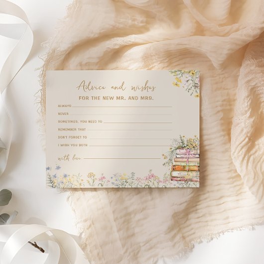 Papier Livre Thème Fleurs Conseils et Vœux Mariage Shower
