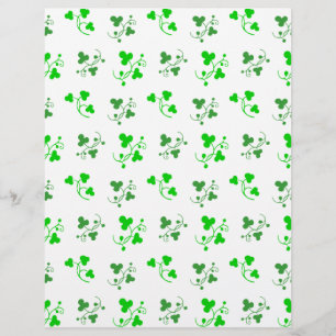 Papier Livre vert Motif Shamrock