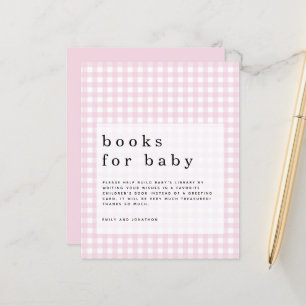 Papier Livres à reliure Gingham Rose Bon Marché pour Bébé