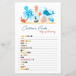 Papier Livres pour enfants sous la mer emoji pictionary