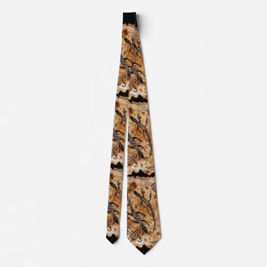 Papier Lizards Cravate autochtone (Dos)