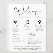 Papier Location de vacances Affiche de bienvenue Informat (Devant)