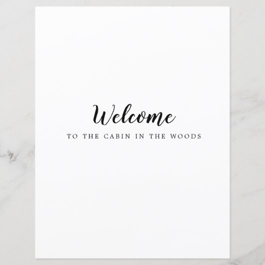 Papier Location de vacances Guide de bienvenue Règles de  (Dos)