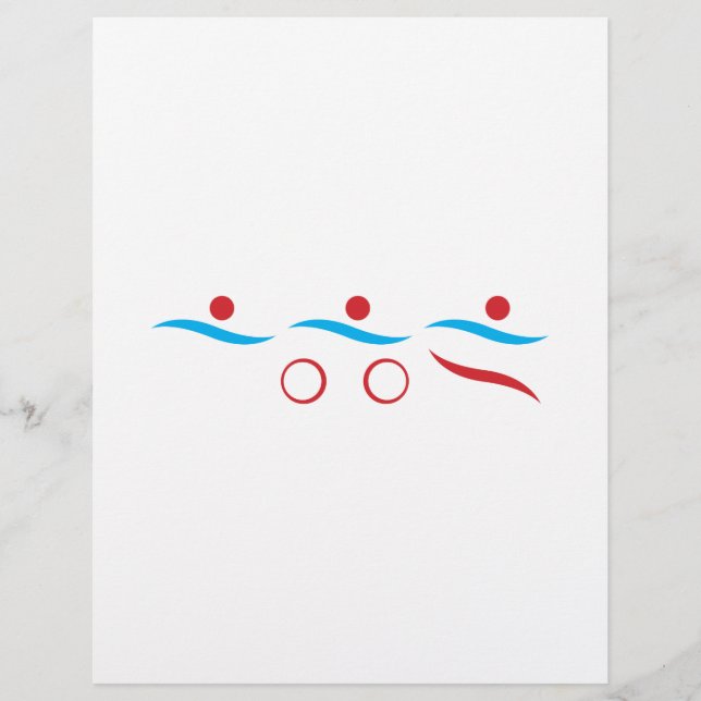 Papier Logo cool moderne Triathlon (Devant)