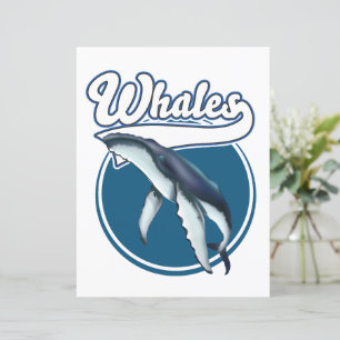 Papier logo de baleine dessiné