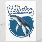 Papier logo de dessin animé sur la baleine (Dos)