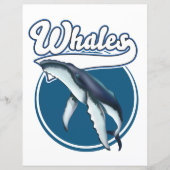 Papier logo de dessin animé sur la baleine (Devant)