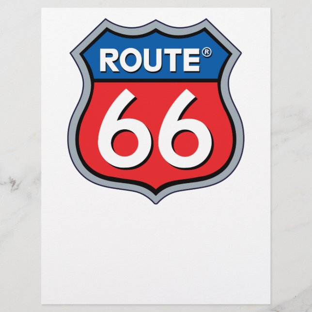Papier Logo de la route 66 (Devant)