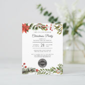 Papier Logo de l'entreprise Noël Fêtes Invitation (Debout devant)