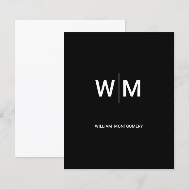 Papier Logo de marque noire | Entreprise (Devant / Derrière)
