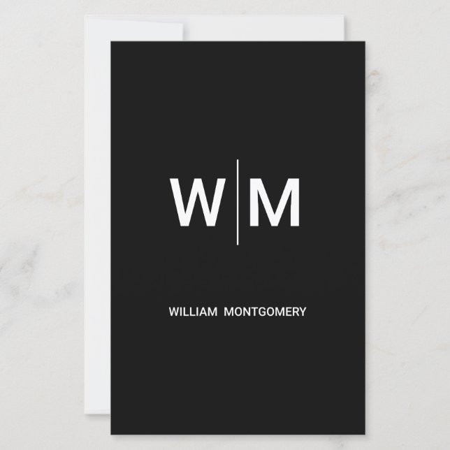Papier Logo de marque noire | Entreprise (Devant)