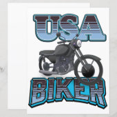 Papier logo de motard américain (Devant / Derrière)