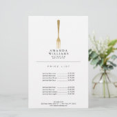 Papier Logo de restauration moderne Faux Gold Fork Logo I (Debout devant)
