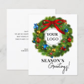 Papier Logo d'entreprise de Bonnes Fêtes budgétaires (Devant / Derrière)