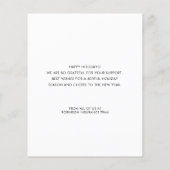 Papier Logo d'entreprise de Bonnes Fêtes budgétaires (Dos)