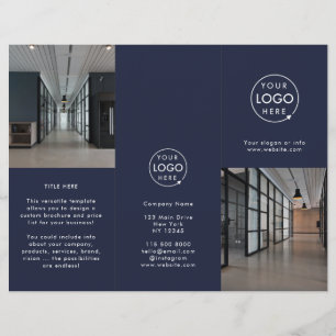 Papier Logo d'entreprise Marine Photo Modern Trifold Broc