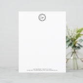 Papier Logo d'entreprise Moderne Minimal Simple Blanc (Debout devant)