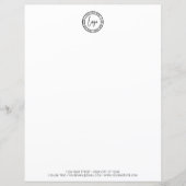 Papier Logo d'entreprise Moderne Minimal Simple Blanc (Devant)