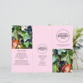 Papier Logo d'entreprise moderne Photo Trifold Pink Broch (Debout devant)