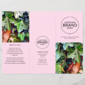 Papier Logo d'entreprise moderne Photo Trifold Pink Broch (Devant)