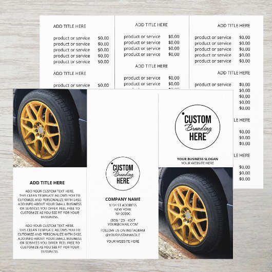 Papier Logo d'entreprise moderne Tripler Photo Prix Broch